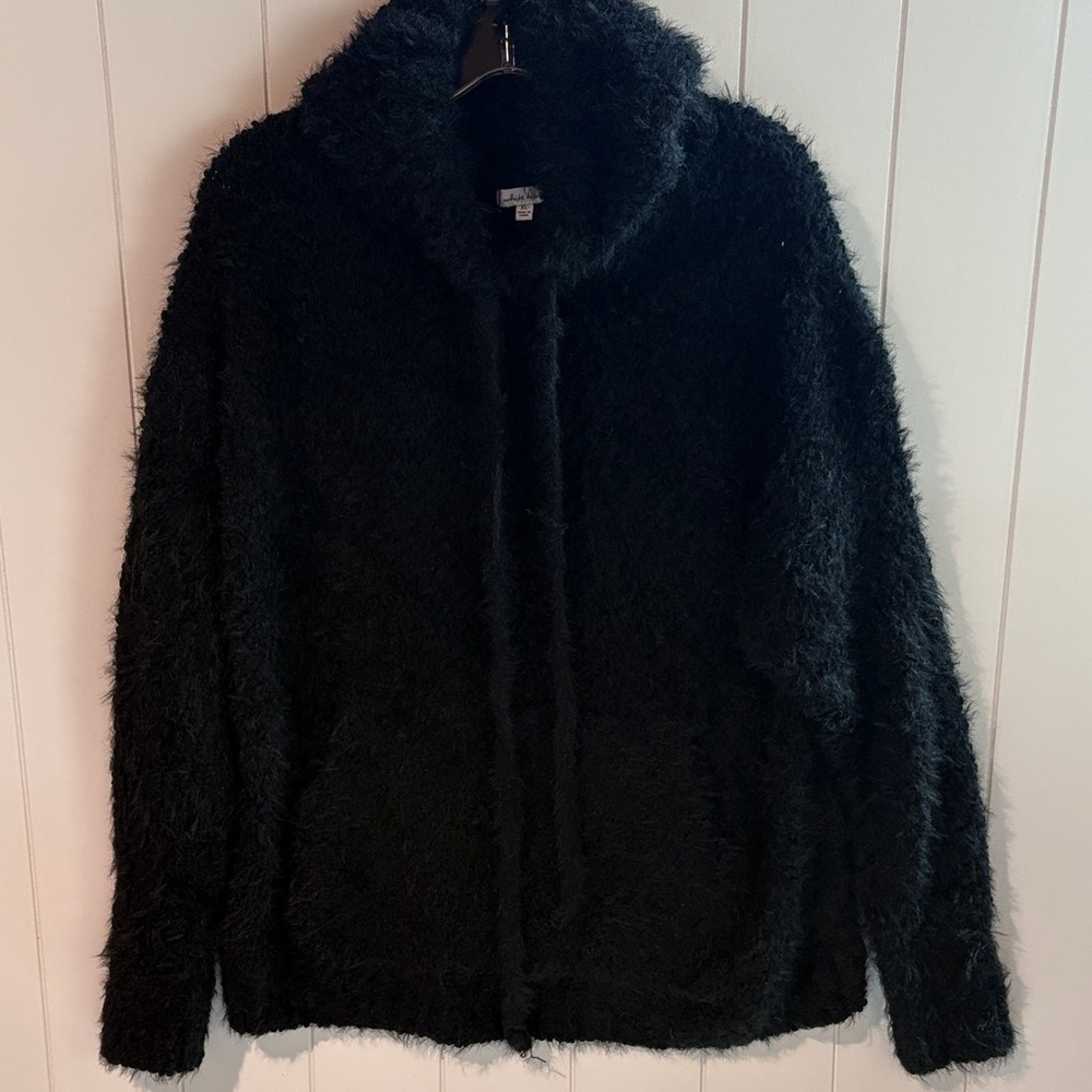 White Birch super fuzzy soft stretchy oversize hoodie kangaroo pocket sweater XL